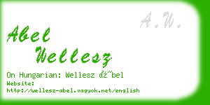 abel wellesz business card